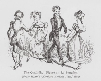 Tánc: A Quadrille, 1. ábra, Le Pantalon (litho) alkotó: English School