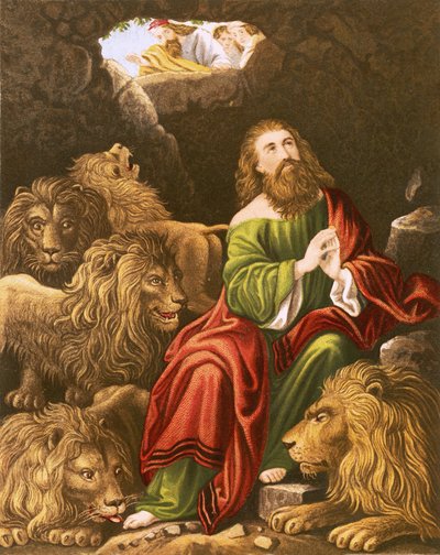 Daniel az oroszlánok barlangjában alkotó: English School