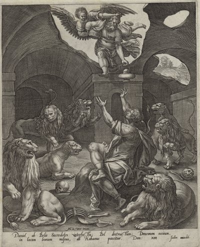 Daniel az oroszlánok barlangjában alkotó: English School