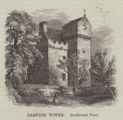 Darnick-torony, délnyugati nézet (metszet) alkotó: English School