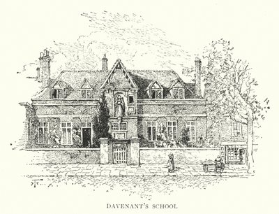 Davenant Iskola (metszet) alkotó: English School