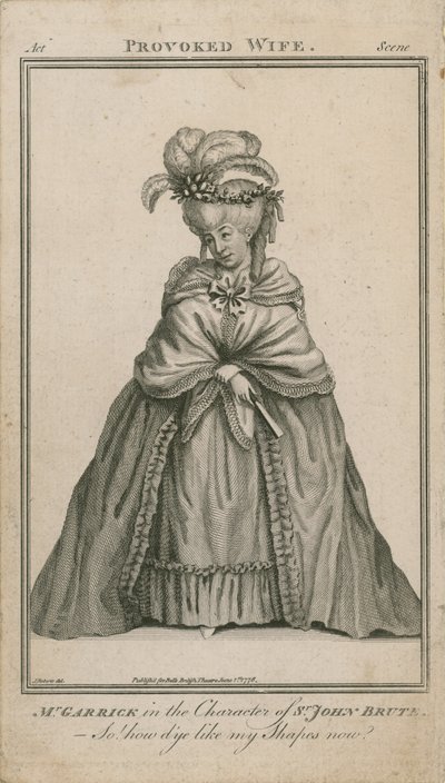 David Garrick Sir John Brute karakterében alkotó: English School