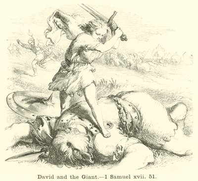 Dávid és az óriás, 1 Sámuel, xvii, 51 alkotó: English School