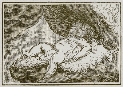 Halál és Ámor (metszet) alkotó: English School