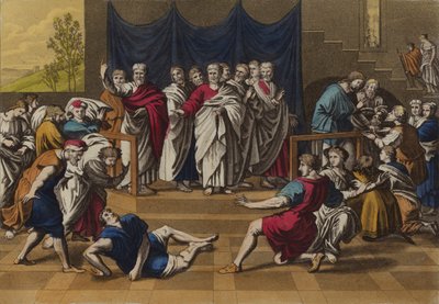 Ananias halála (színes litó) alkotó: English School