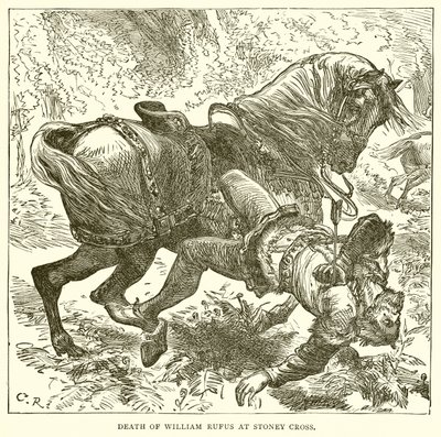 William Rufus halála Stoney Crossnál alkotó: English School