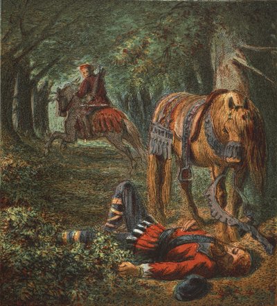 Második Vilmos halála, kocsma. 1890 (színes litográfia) alkotó: English School