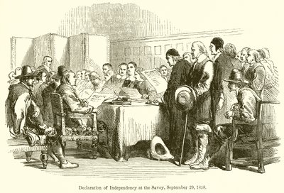 Függetlenségi nyilatkozat a Savoyában, 1658. szeptember 29 alkotó: English School