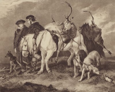 Szarvasvadászat (chromolitho) alkotó: English School
