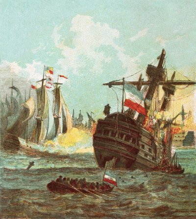 A holland flotta veresége alkotó: English School