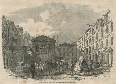 A Lyons Inn lebontása, Strand, London alkotó: English School
