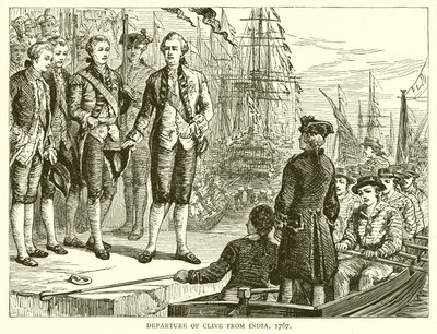 Clive indulása Indiából, 1767 alkotó: English School