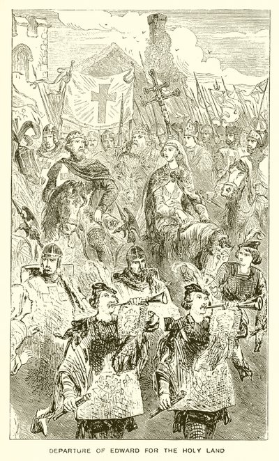 Edward elutazása a Szentföldre alkotó: English School