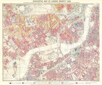 A londoni szegénység leíró térképe, 1889 alkotó: English School