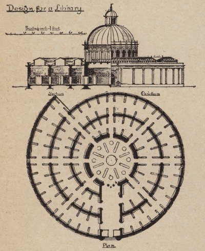 Tervezés korlátlanul bővíthető könyvtárhoz (litho) alkotó: English School