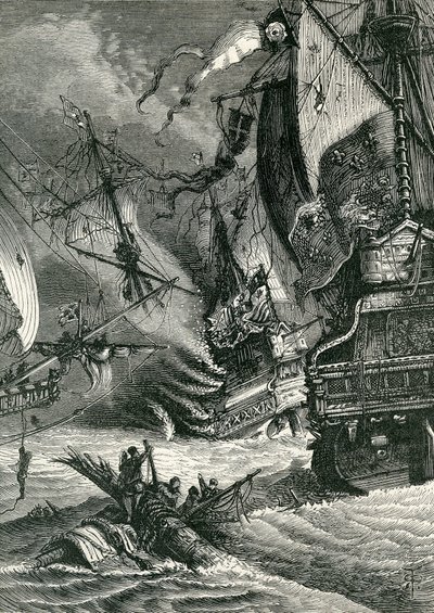 A spanyol armada megsemmisítése, 1865 alkotó: English School
