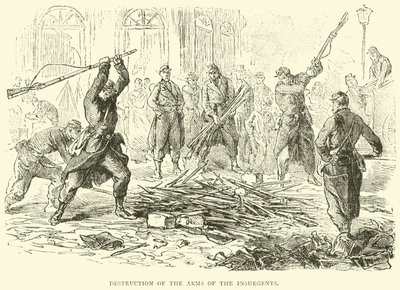 A felkelők fegyvereinek megsemmisítése, 1871. április alkotó: English School