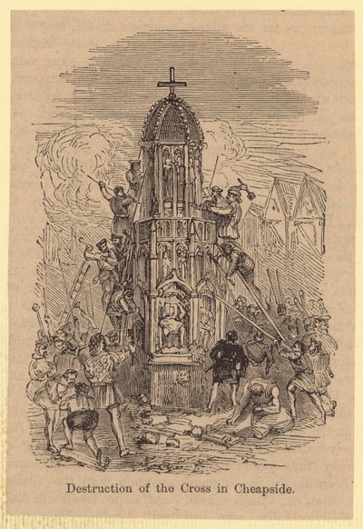 A kereszt megsemmisítése Cheapside-ban alkotó: English School