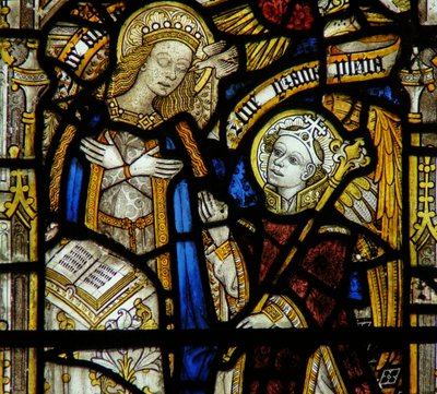 Részlet az Angyali üdvözletet ábrázoló ablakból alkotó: English School