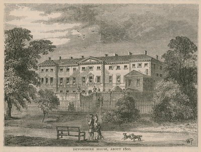 Devonshire House, London, 1800 körül alkotó: English School
