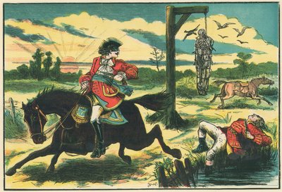 Dick Turpin lelövi Poolyt, a tolvajrablót Hounslow Heath-en alkotó: English School