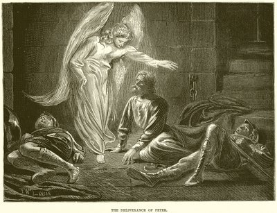 Die Befreiung des Apostels Petrus durch einen Engel des Herrn, aus dem Gefängnis des Königs Herodes ﻿ alkotó: English School