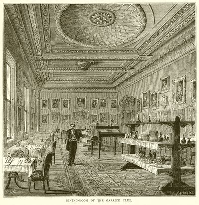 A Garrick Club étkezője alkotó: English School