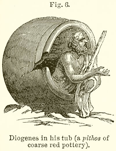 Diogenes a kádjában (A durvavörös kerámia magja) alkotó: English School