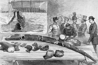 Fosszilis maradványok felfedezése a toszkánai Leghornban, a The Illustrated London News szerint, 1882. január 21. alkotó: English School