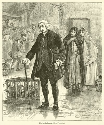 Johnson doktor vezeklést végez (metszet) alkotó: English School