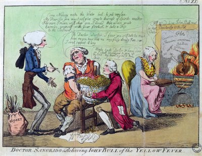 Sangrado doktor megszabadítja John Bullt a sárgaláztól alkotó: English School