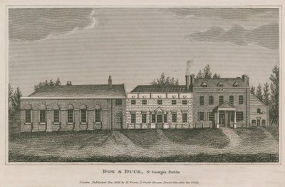 Kutya és kacsa, St Georges Fields, Lambeth alkotó: English School