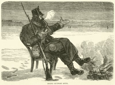 Előőrs szolgálatot teljesít, 1870. december alkotó: English School