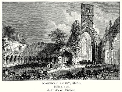 Dominikánus kolostor, Sligo (metszet) alkotó: English School