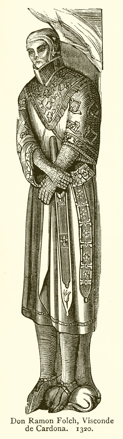 Don Ramon Folch, Cardona vikomtja. 1320 alkotó: English School