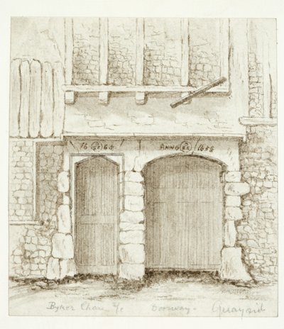 Doorway, Byker Chase, Quayside, Newcastle (szépia tinta papíron) alkotó: English School