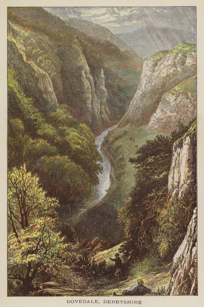 Dovedale, Derbyshire (színes metszet) alkotó: English School