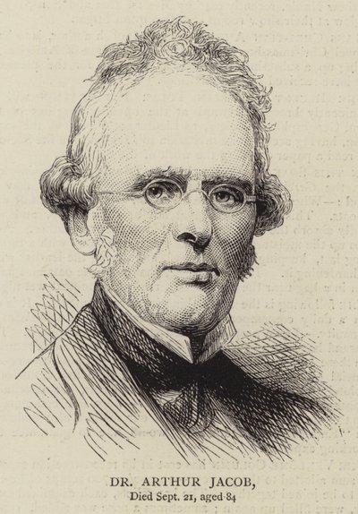 Dr. Arthur Jacob (metszet) alkotó: English School