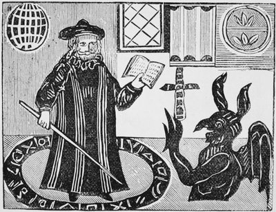 Dr. Faustus varázskörben, Dr. Faustus Gents-fordításának előlapja, 1648. alkotó: English School