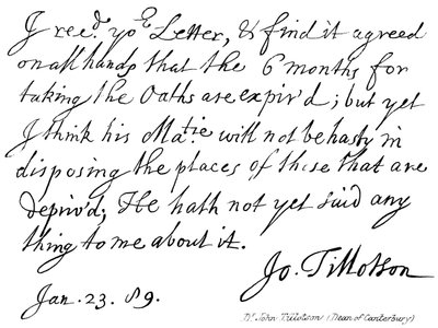 Dr. John Tillotson, (Canterbury dékánja) alkotó: English School