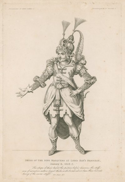 Kilenc álarcos ruhája Lord Hays házasságán, 1606-7. január 6. alkotó: English School