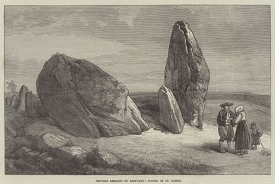 Bretagne druida maradványai, St Barbe kövei (metszet) alkotó: English School