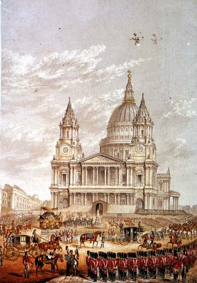 Wellington herceg temetése alkotó: English School