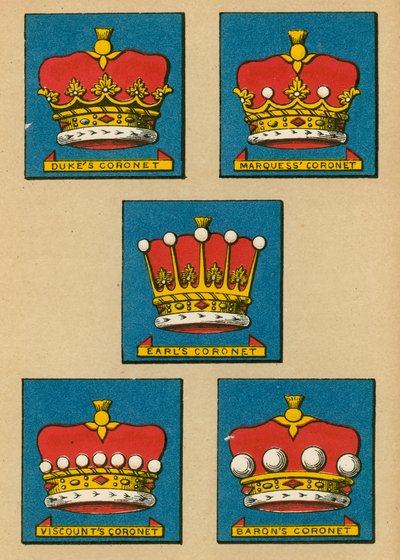 Duke koronája. Marquess Coronet. Earl Coronet. Viscount