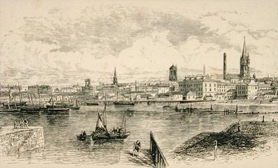 Dundee 1880 körül, a Religious Tract Society által kiadott „Scottish Pictures”-ből alkotó: English School