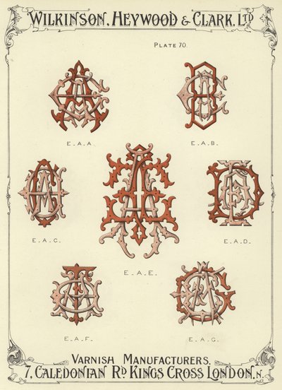 EAA, EAB, EAC, EAE, EAD, EAF, EAG alkotó: English School