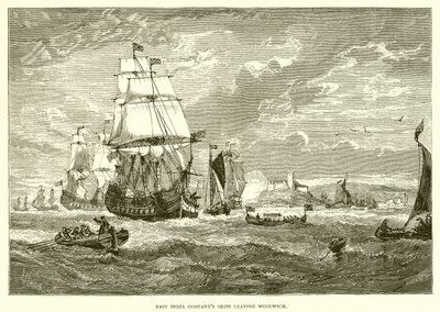 Kelet-indiai társaság hajói elhagyják Woolwicht (1623) alkotó: English School