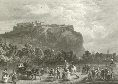 Edinburgh-i kastély a Princes Street felől alkotó: English School