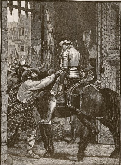 Edinburgh Flodden után, illusztráció a Cassells Illustrated History of Englandből (szépia fotó) alkotó: English School