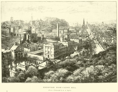Edinburgh, a Calton Hillről alkotó: English School